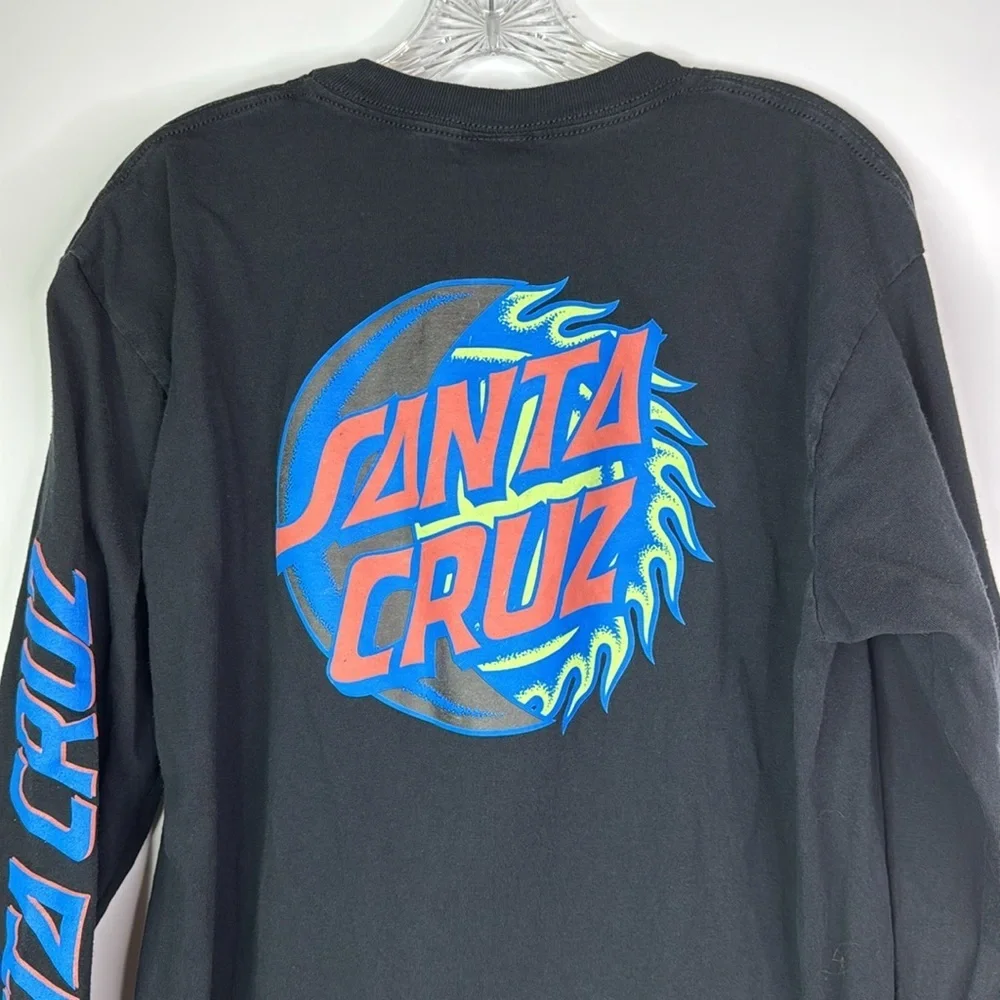 Santa Cruz Black Long Sleeve Crewneck Sweatshirt Large - Picture 5 of 9